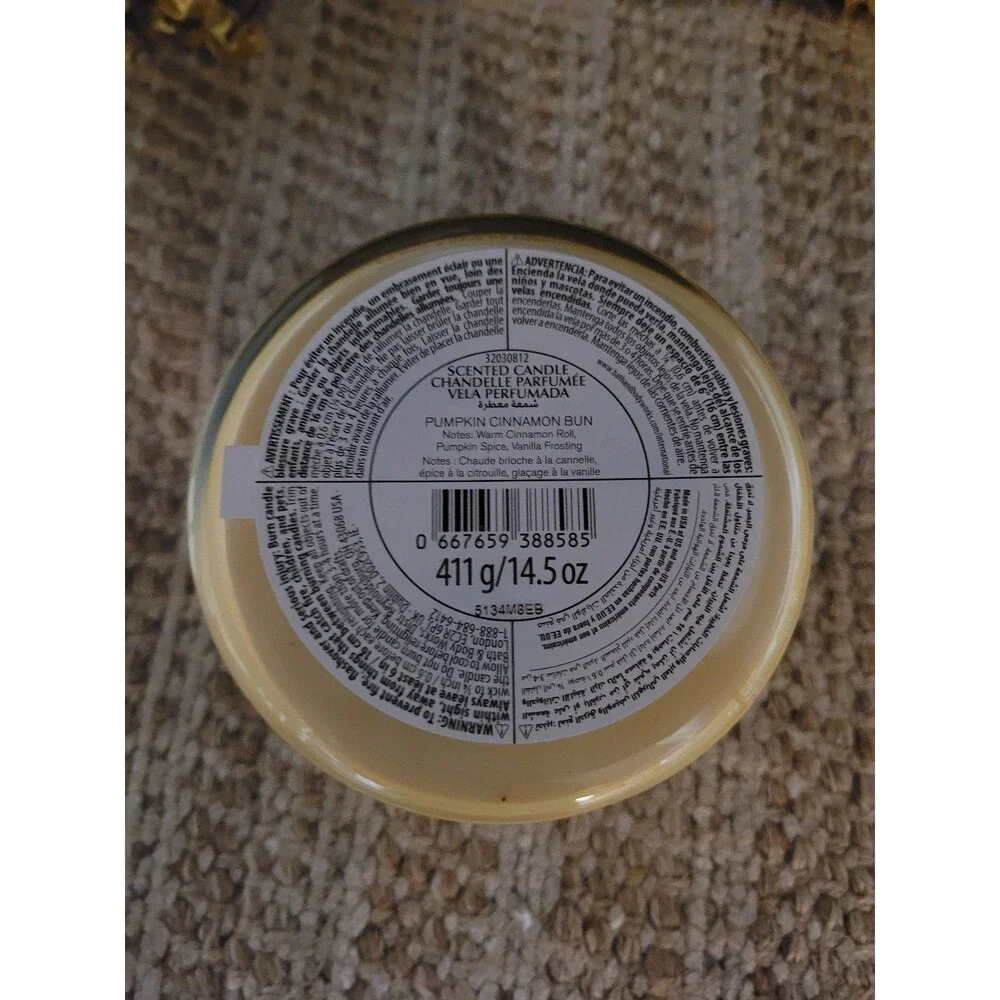 Pumpkin Cinnamon Bun - Bath and Body Works 3-wick Candle